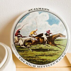 St James's The High Mettled Racer Vintage Trinket Dish With Lid, Made in England